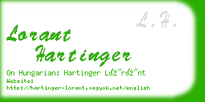 lorant hartinger business card